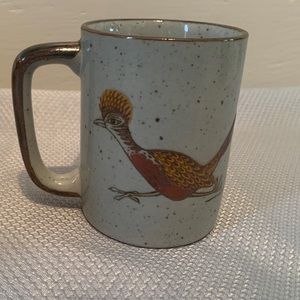 Vintage Otagiri Roadrunner Cactus Mug Speckled